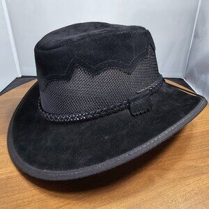 Sirocco Wide Brim Suede Sun Hat | American Hat Makers | Black | NWT | XX-LARGE